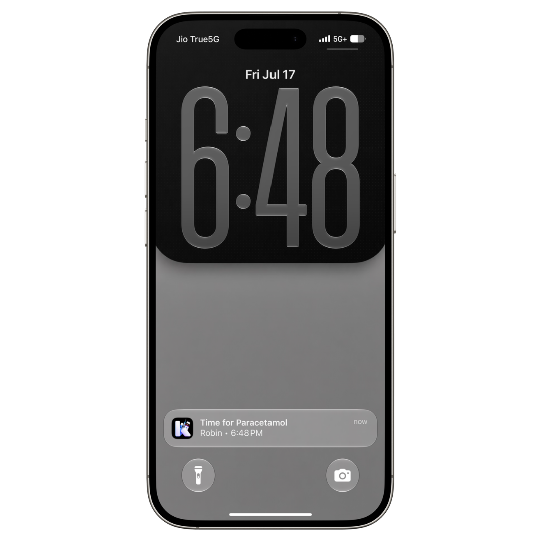 Dual-tone wallpaper shown on an iPhone Lock Screen