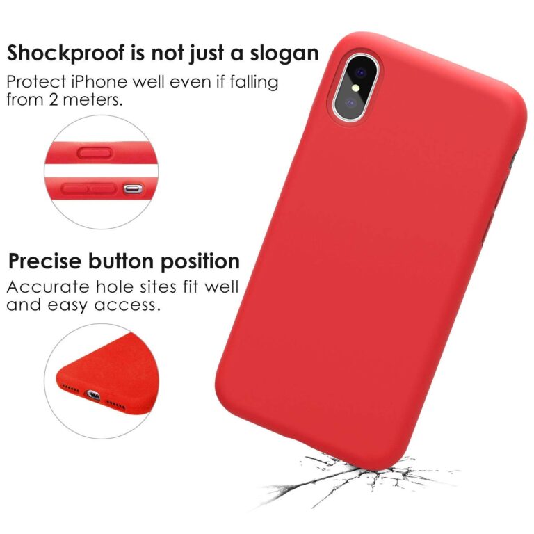 Nik case Back Cover for iPhone X / iPhone XS Silicone (RED)